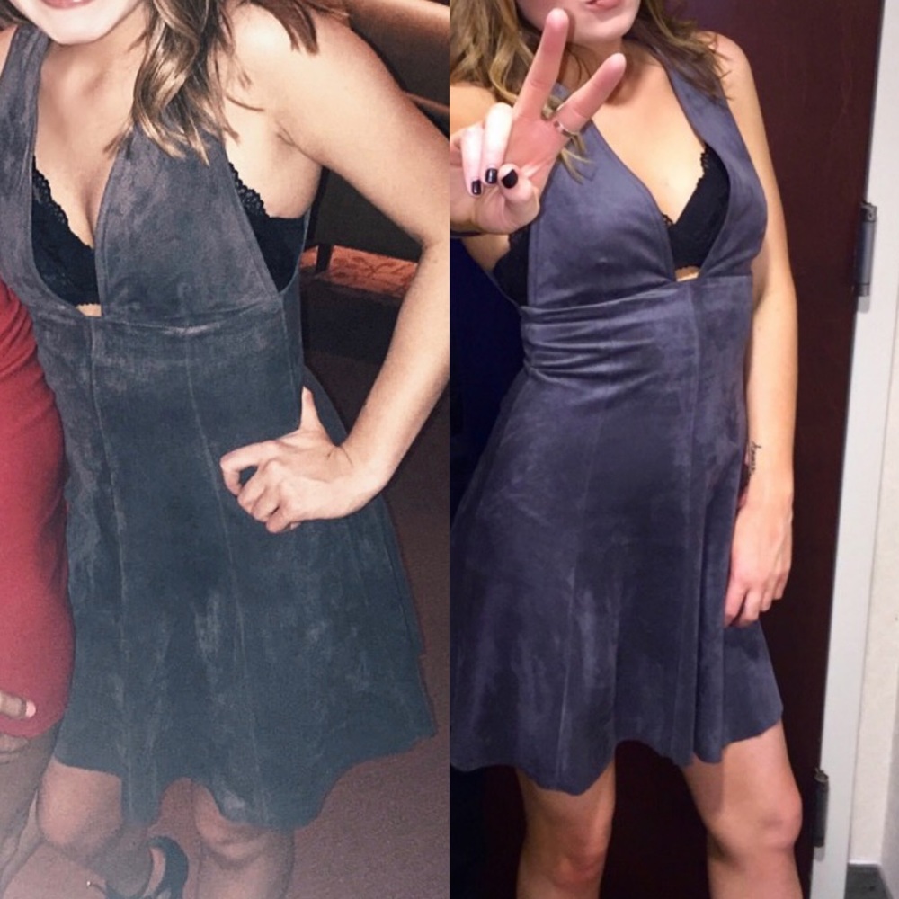 Suede Gray Dress